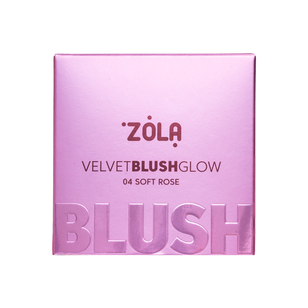 Рум'яна ZOLA Velvet Blush Glow - 04 Soft Rose (8.5 g) - Фото 3 Рум'яна ZOLA Velvet Blush Glow - 04 Soft Rose (8.5 g) - зображення 3