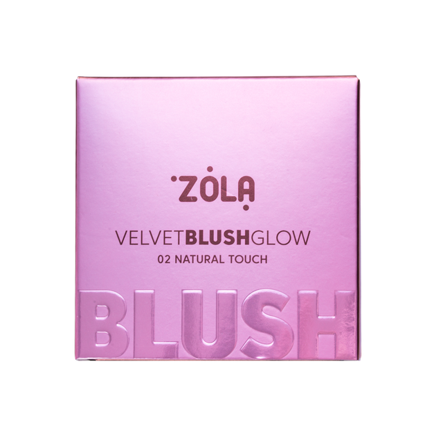 Румяна ZOLA Velvet Blush Glow - 02 Natural Touch (8.5 g) - Фото 3 Румяна ZOLA Velvet Blush Glow - 02 Natural Touch (8.5 g) - изображение 3