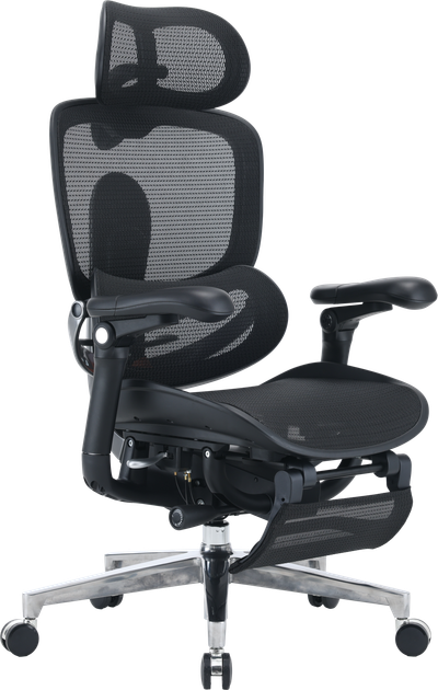 Fotel biurowy ergonomiczny Sihoo DORO C500 V2 Ultra z podnożkiem Czarny (4820216980189) - Zdjęcie 3 Fotel biurowy ergonomiczny Sihoo DORO C500 V2 Ultra z podnożkiem Czarny (4820216980189) - obraz 3
