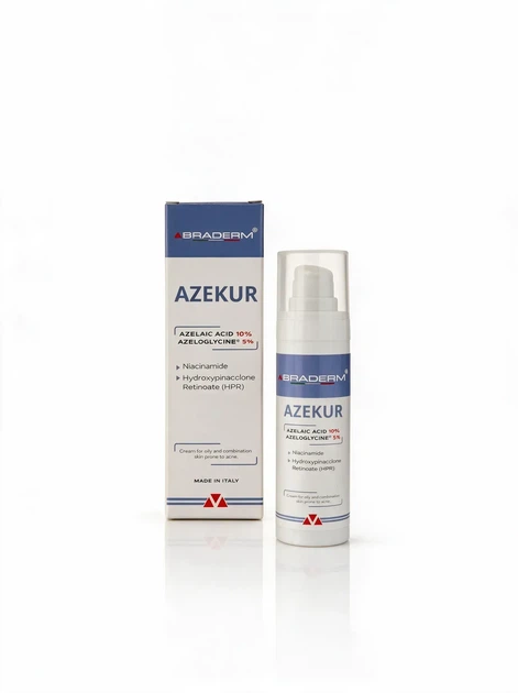Крем для комплексного контролю акне та підтримки ремісії Braderm Azekur Cream (Азекур крем) 30 ml 00-0093903 - Фото 1 Крем для комплексного контролю акне та підтримки ремісії Braderm Azekur Cream (Азекур крем) 30 ml 00-0093903 - зображення 1