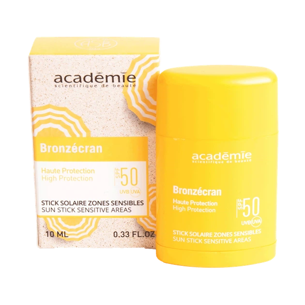 Солнцезащитный стик для чувствительных зон Academie Bronzecran Sun Stick Sensitive Areas SPF 50 10 мл - изображение 2