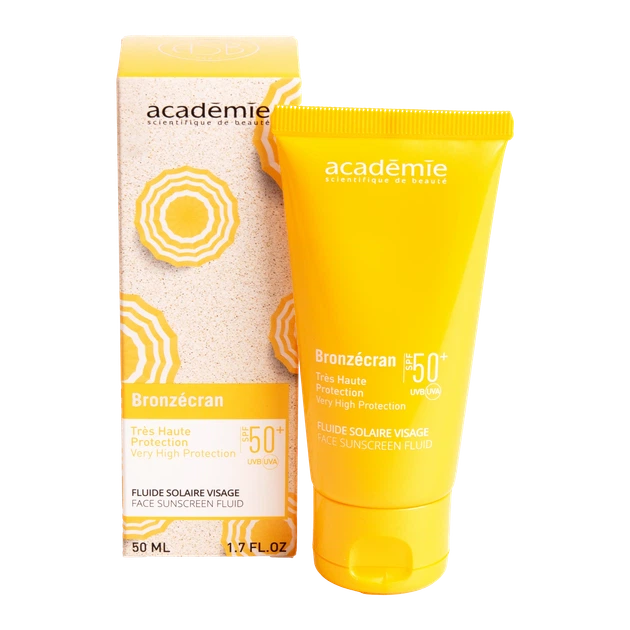 Солнцезащитный флюид для лица SPF 50 Academie Bronzecran Face Sunscreen Fluid SPF 50+ 50 мл - изображение 2