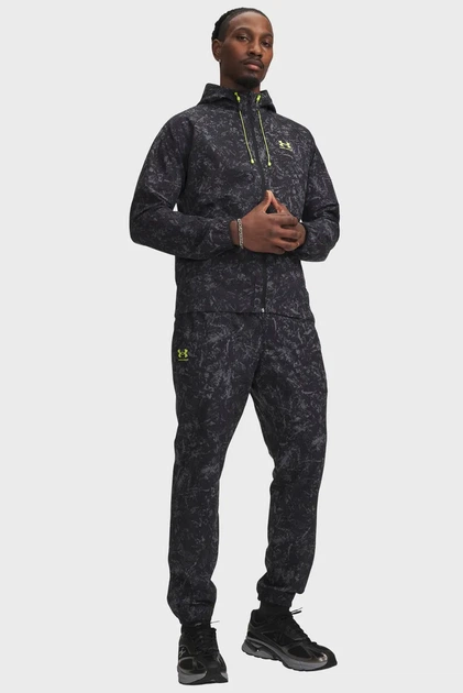 Чоловічі чорні спортивні штани з візерунком UA Vibe Woven Jogger Under Armour LG 1386557-008 - зображення 2