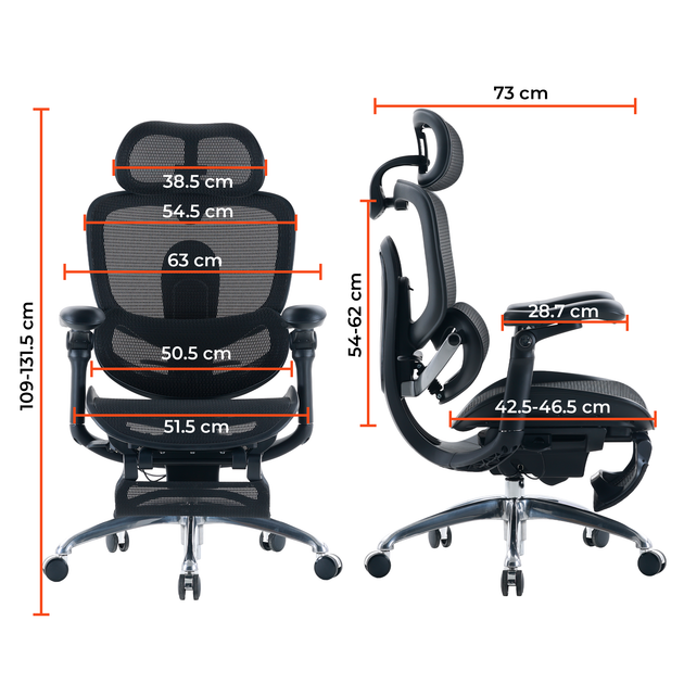 Fotel biurowy ergonomiczny Sihoo DORO C300 PRO V2 z podnożkiem Czarny (4820216980158) - Zdjęcie 16 Fotel biurowy ergonomiczny Sihoo DORO C300 PRO V2 z podnożkiem Czarny (4820216980158) - obraz 16
