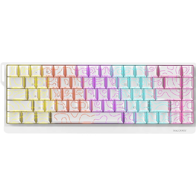 Клавиатура Ajazz x NacodeX NK68 V2 Red Switch White (NK68-V2-R-S-W) [175703] - изображение 2