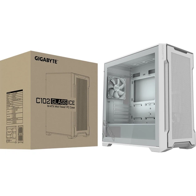 Корпус Gigabyte C102 Glass Ice White (GB-C102GI) [173398] - изображение 8