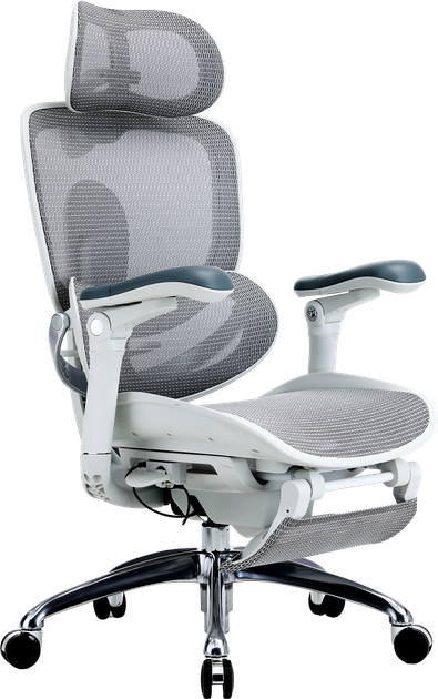 Fotel biurowy ergonomiczny Sihoo DORO C300 PRO V2 z podnożkiem White (4820216980172) - Zdjęcie 3 Fotel biurowy ergonomiczny Sihoo DORO C300 PRO V2 z podnożkiem White (4820216980172) - obraz 3