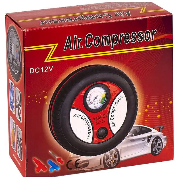 Компрессор автомобильный электрический 12 В 18 атм для шин Air Compressor 260 PSI SQ-26107 - изображение 8