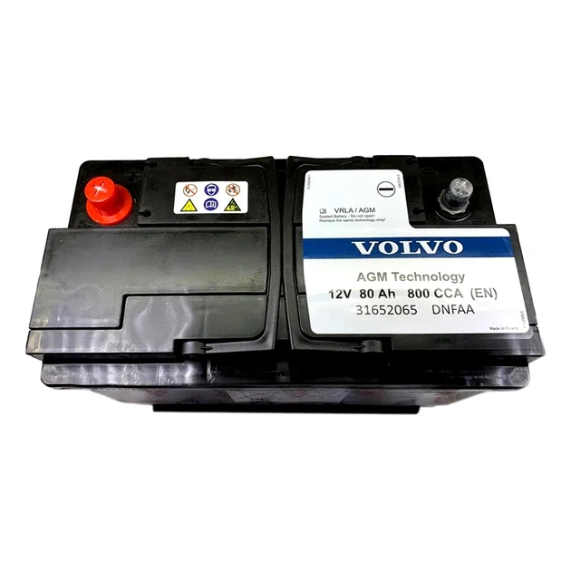 Аккумулятор VOLVO AGM-VRLA 12V 80Ah 800A R+ (31652065) - Фото 2 Аккумулятор VOLVO AGM-VRLA 12V 80Ah 800A R+ (31652065) - изображение 2
