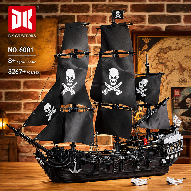 Конструктор Пиратский корабль Черная Жемчужина — Большой парусник DK 6001 (3423 детали) - Фото 2 Конструктор Пиратский корабль Черная Жемчужина — Большой парусник DK 6001 (3423 детали) - изображение 2