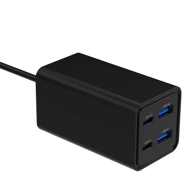 Мережевий ЗП, 2xUSB-A (QC3.0 30W)+2xType-C (PD 65W), чорний (TA-UC-2A2C-PD65-01-BK) - Фото 4 Мережевий ЗП, 2xUSB-A (QC3.0 30W)+2xType-C (PD 65W), чорний (TA-UC-2A2C-PD65-01-BK) - изображение 4