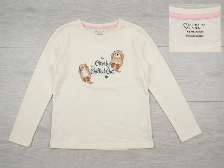 Піжамна кофта primark cares для дівчинки 8-9 років (134 см) молочна з принтом - Фото 1 Піжамна кофта primark cares для дівчинки 8-9 років (134 см) молочна з принтом - изображение 1