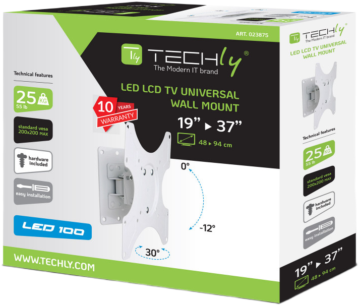 Uchwyt ścienny TECHly IICA-LCD 2900WH White (8054529023875) - Zdjęcie 2 Uchwyt ścienny TECHly IICA-LCD 2900WH White (8054529023875) - obraz 2