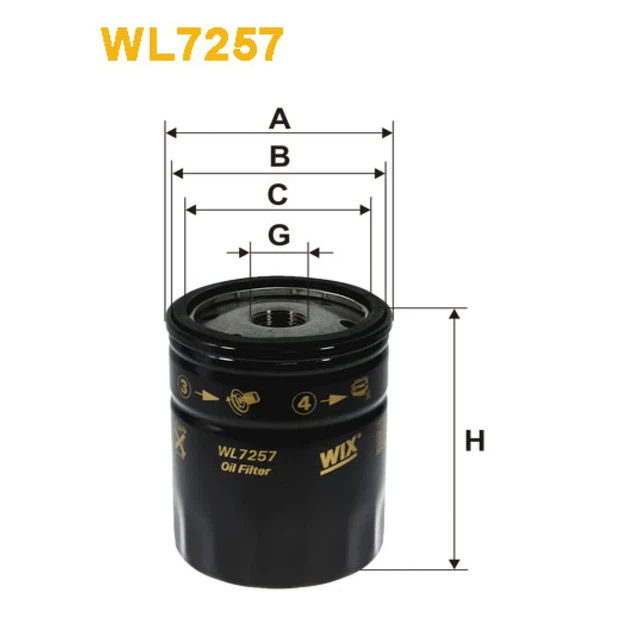 Фильтр масла WIX FILTERS WL7257 для Seat Arosa, Skoda Fabia, Octavia, Volkswagen Lupo - Фото 1 Фильтр масла WIX FILTERS WL7257 для Seat Arosa, Skoda Fabia, Octavia, Volkswagen Lupo - изображение 1