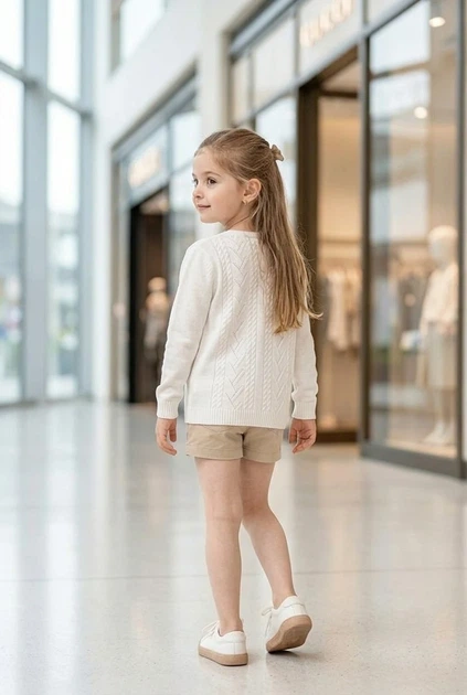 Кардиган детский вязаный Kiddo белый 86 см - Фото 2 Кардиган детский вязаный Kiddo белый 86 см - изображение 2