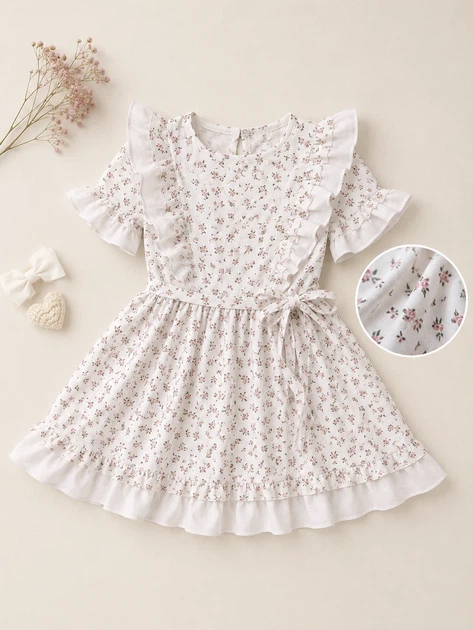Платье Melody Kiddo белый 104 см - Фото 3 Платье Melody Kiddo белый 104 см - изображение 3