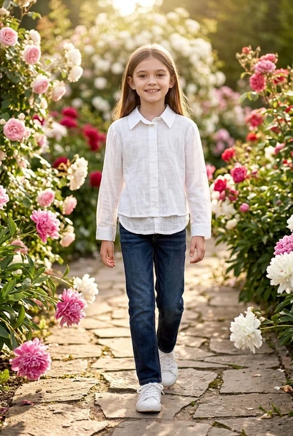 Блузка лляна для дівчинки Kiddo Білий розмір 146 (KIDDO-D893460B219F4CD6821D2BF101CB8094) - Фото 1 Блузка лляна для дівчинки Kiddo Білий розмір 146 (KIDDO-D893460B219F4CD6821D2BF101CB8094) - зображення 1
