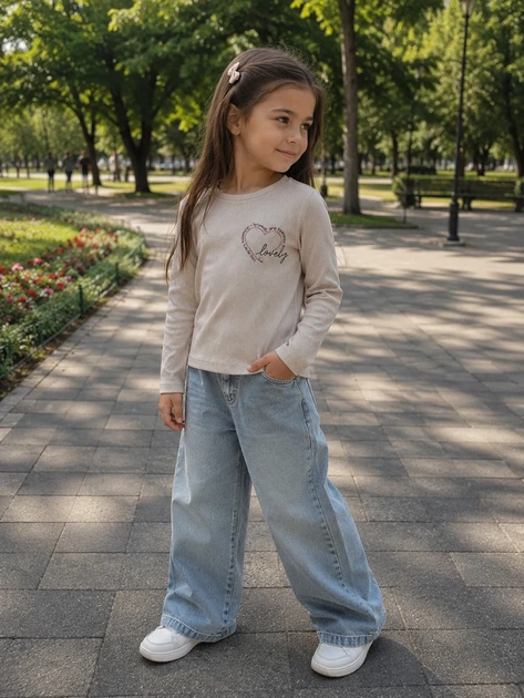 Лонгслив Lovely Kiddo бежевый 110 см - Фото 1 Лонгслив Lovely Kiddo бежевый 110 см - изображение 1
