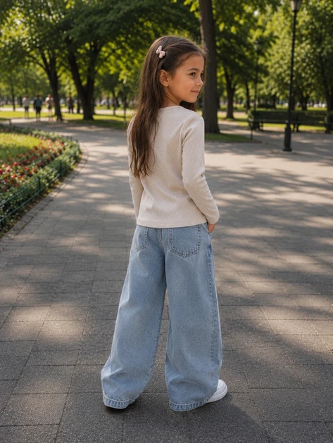 Лонгслив Lovely Kiddo бежевый 110 см - Фото 2 Лонгслив Lovely Kiddo бежевый 110 см - изображение 2