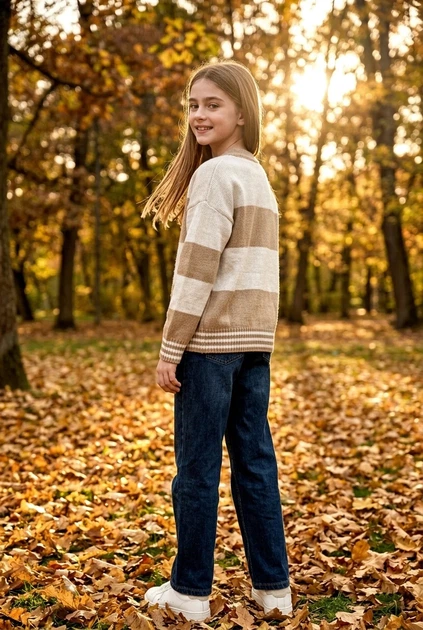 В’язаний кардиган oversize у смужку Kiddo Коричневий розмір 146 (KIDDO-E2B1E7757FB447F6BDE1E9F660EE9C85) - Фото 2 В’язаний кардиган oversize у смужку Kiddo Коричневий розмір 146 (KIDDO-E2B1E7757FB447F6BDE1E9F660EE9C85) - изображение 2