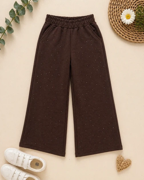 Штани для дівчинки SOFT GLAM PANTS (з камінчиками) Kiddo Шоколадний розмір 116 (KIDDO-8E9BC0D76603421999DDE9E965D9BE7D) - Фото 3 Штани для дівчинки SOFT GLAM PANTS (з камінчиками) Kiddo Шоколадний розмір 116 (KIDDO-8E9BC0D76603421999DDE9E965D9BE7D) - зображення 3