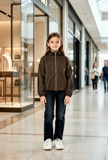 Кофта на молнии с принтом (коричневая) Kiddo коричневый 134 см - Фото 1 Кофта на молнии с принтом (коричневая) Kiddo коричневый 134 см - изображение 1