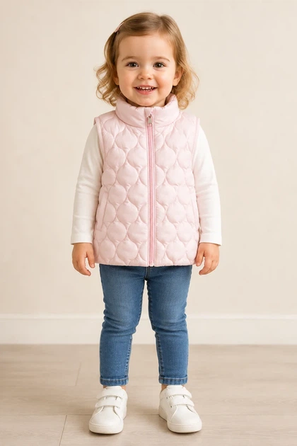 Жилетка стеганая Soft Kids Kiddo пастельный розовый 86 см - Фото 1 Жилетка стеганая Soft Kids Kiddo пастельный розовый 86 см - изображение 1