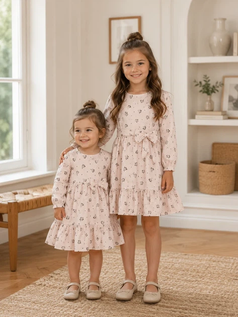 Платье из микровельвета Little Rose Kiddo розовый 92 см - Фото 1 Платье из микровельвета Little Rose Kiddo розовый 92 см - изображение 1