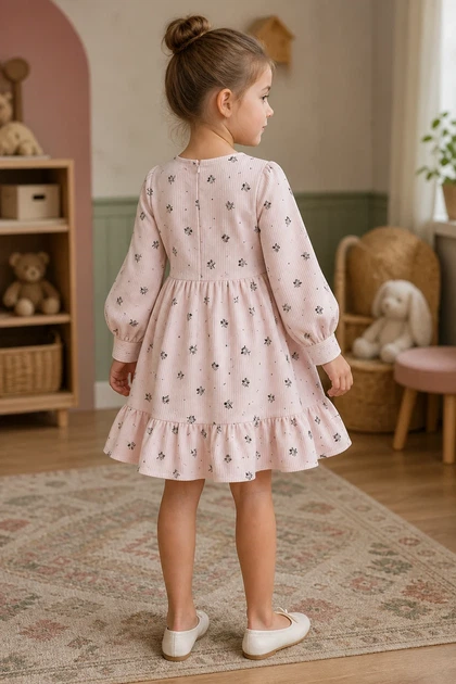 Платье из микровельвета Little Rose Kiddo розовый 92 см - Фото 2 Платье из микровельвета Little Rose Kiddo розовый 92 см - изображение 2