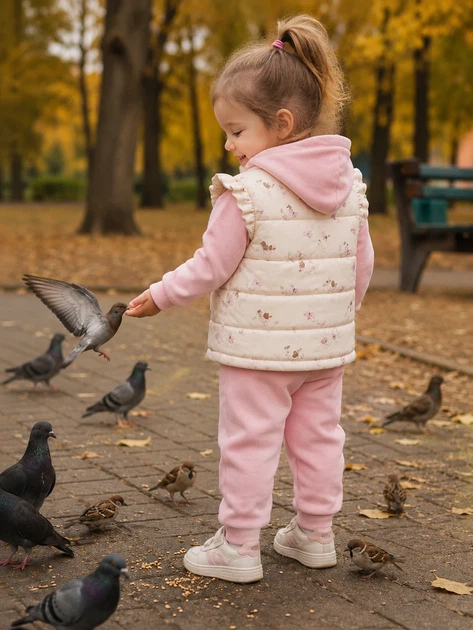 Жилетка утепленная Little Bird Kiddo молочный 80 см - Фото 2 Жилетка утепленная Little Bird Kiddo молочный 80 см - изображение 2