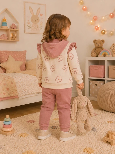 Комплект- тройка Little Flower Kiddo пудровый 80 см - изображение 2