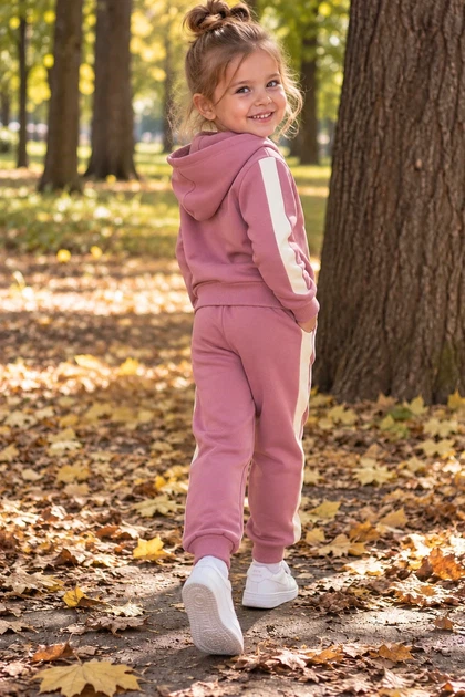 Костюм-двойка теплый с бантиком Kiddo розовый 92 см - Фото 2 Костюм-двойка теплый с бантиком Kiddo розовый 92 см - изображение 2