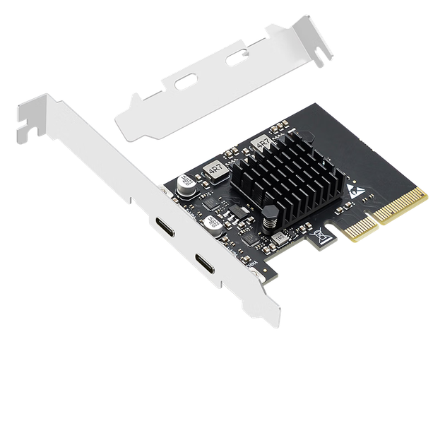 EB-LINK Desktop PCIE X4 to Dual Type-C Expansion Card, High Speed Dual-Port Internal Type-C Adapter Card, Independent Power Free Design, Supports Small Cases - изображение 4