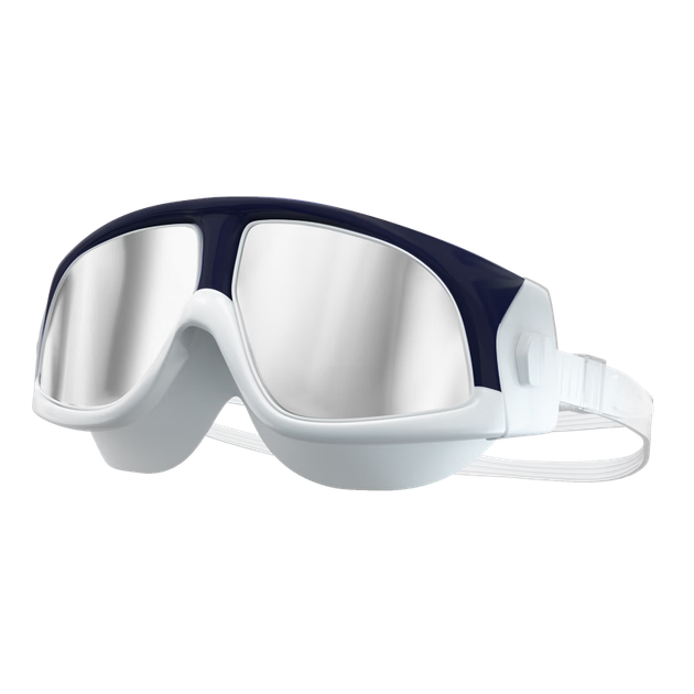 Очки для плавания BALNEAIRE Fashion Large Frame Myopia Swimming Goggles, High Definition Anti-Fog Swimming Vacation Equipment, YJ010 Deep Sea Blue [с покрытием] - изображение 4
