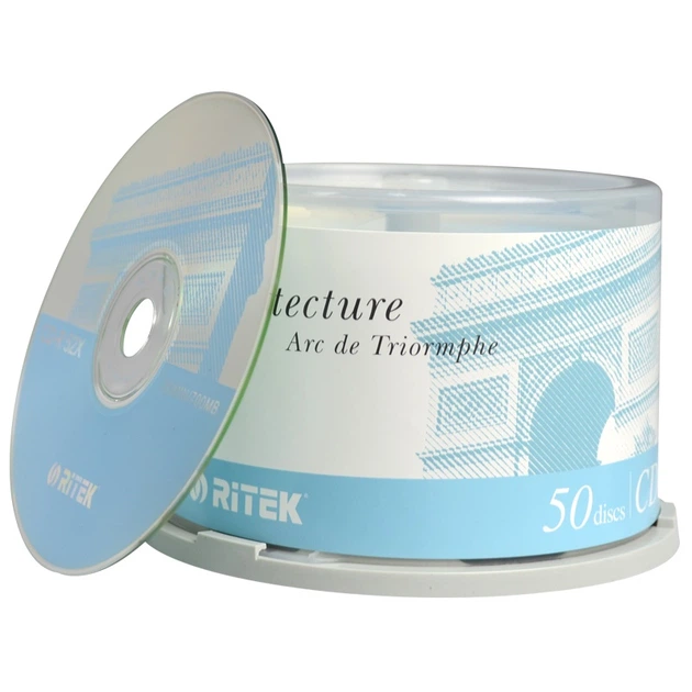 RITEK Victory Gate Series CD-R 52x 700MB чистые диски/CD/записываемые диски, упаковка из 50 штук на шпинделе - Фото 7 RITEK Victory Gate Series CD-R 52x 700MB чистые диски/CD/записываемые диски, упаковка из 50 штук на шпинделе - изображение 7