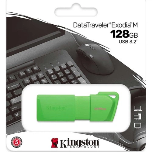 USB флеш накопитель Kingston 128GB DataTraveler Exodia M Green USB 3.2 (KC-U2L128-7LG) Kingston KC-U2L128-7LG 1084015 - изображение 4