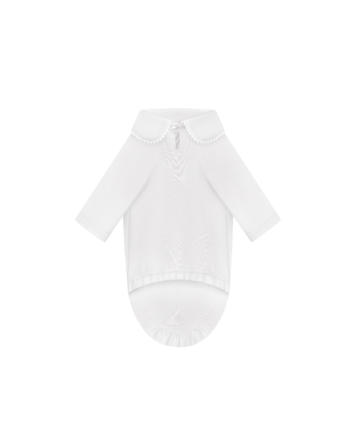 Кофточка для собаки молочная с помпонами Feel with Fill, размер XL - Фото 3 Кофточка для собаки молочная с помпонами Feel with Fill, размер XL - изображение 3