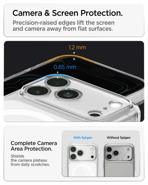 Чехол Spigen Ultra Hybrid MagFit для iPhone 18 Pro Max Clear White (ACS12118) - изображение 14