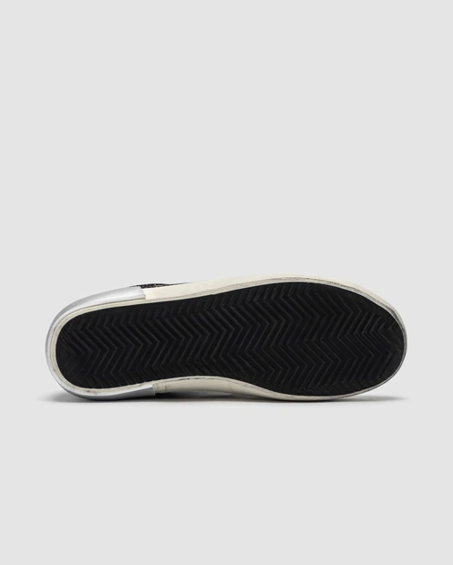 Жіночі кросівки повсякденні Golden Goose Super-Star in black glitter with cream star and suede inserts 37 (23,5 см) Бежевий - зображення 4