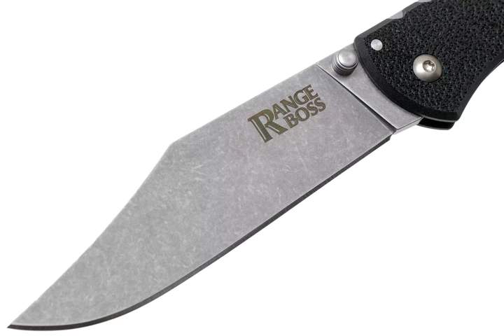 Ніж складаний Cold Steel Range Boss, замок Tri-Ad Lock, лезо Plain Stonewashed 4116, руківя Black Zy-Ex, Тайвань, CS-20KR5 - Фото 3 Ніж складаний Cold Steel Range Boss, замок Tri-Ad Lock, лезо Plain Stonewashed 4116, руківя Black Zy-Ex, Тайвань, CS-20KR5 - изображение 3