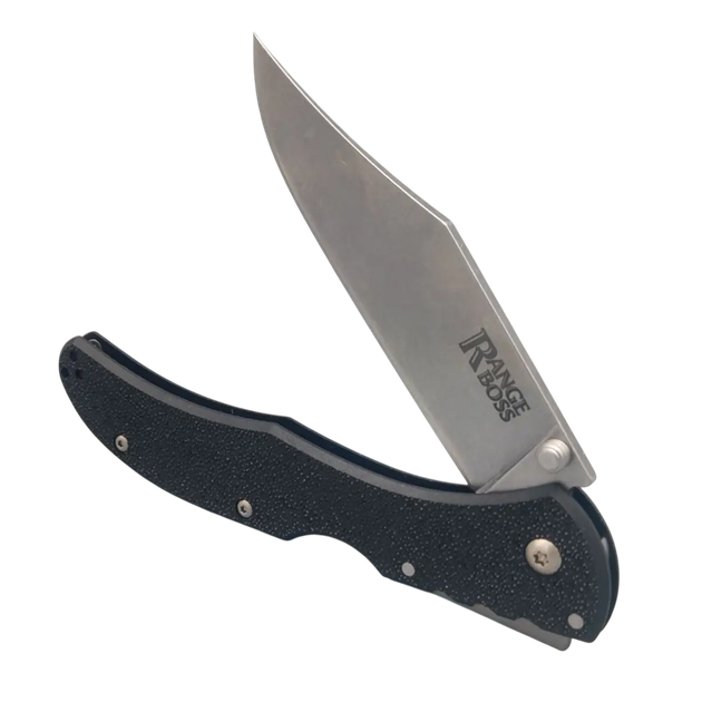 Ніж складаний Cold Steel Range Boss, замок Tri-Ad Lock, лезо Plain Stonewashed 4116, руківя Black Zy-Ex, Тайвань, CS-20KR5 - Фото 4 Ніж складаний Cold Steel Range Boss, замок Tri-Ad Lock, лезо Plain Stonewashed 4116, руківя Black Zy-Ex, Тайвань, CS-20KR5 - изображение 4