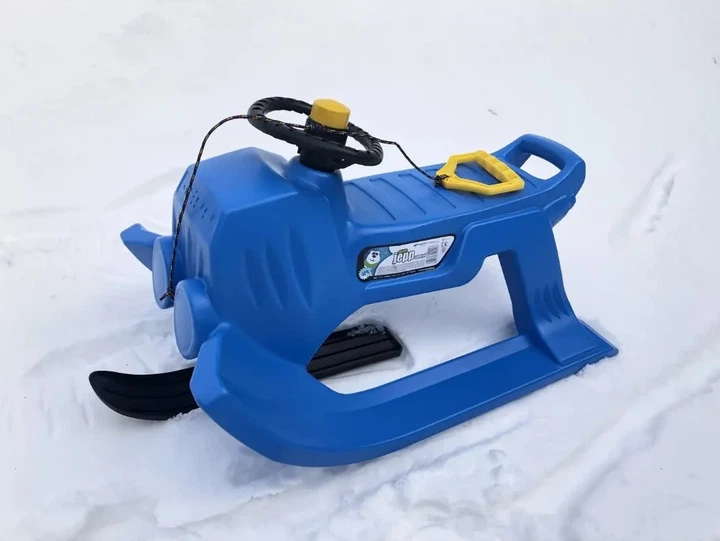 Зимние санки Prosperplast JEPP CONTROL пластиковые синие - изображение 2