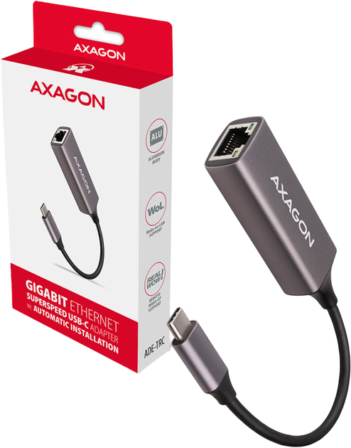 Adapter sieciowy Axagon ADE-TRC Grey (ADE-TRC) - obraz 2