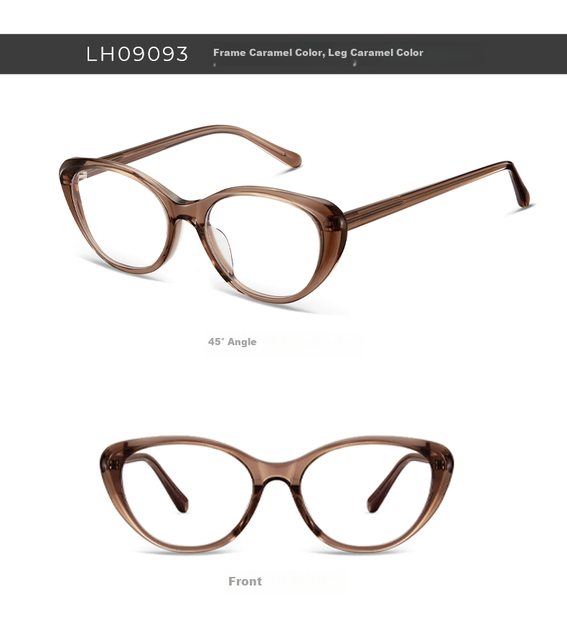 Оправа LOHO Retro Orange Cat Eye безободковая для линз с защитой от синего света и коррекцией астигматизма, черная - Фото 9 Оправа LOHO Retro Orange Cat Eye безободковая для линз с защитой от синего света и коррекцией астигматизма, черная - изображение 9