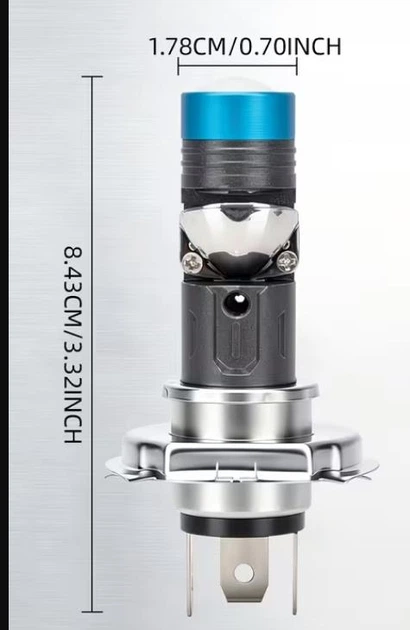 Лампа світлодіодна лінза BI- LED H4 mini 5500K 12-32V (за 1шт) - изображение 8