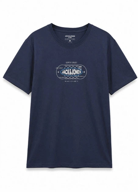 Футболка из хлопка Jack & Jones 12255034c64 S темно-синяя (100015263) - Фото 1 Футболка из хлопка Jack & Jones 12255034c64 S темно-синяя (100015263) - изображение 1