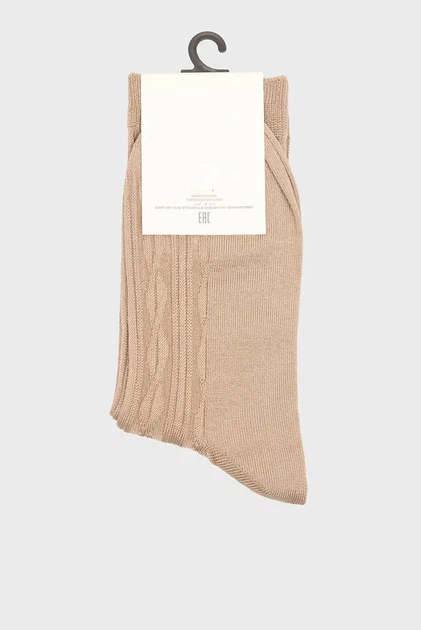 Жіночі бежеві носки CABLE KNIT SOCKS Gant 36-38 4960259 - зображення 3