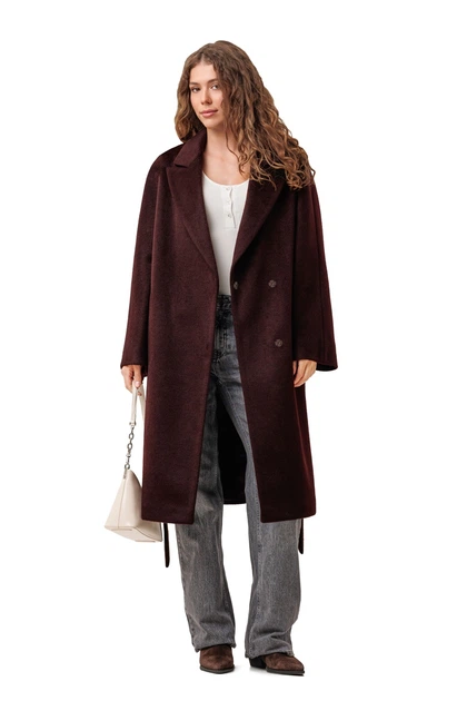 Пальто Emass Морін 46 бургунди (568-15-1) - Фото 3 Пальто Emass Морін 46 бургунди (568-15-1) - зображення 3