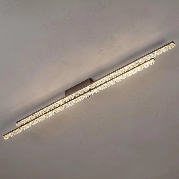 Стельова LED люстра 72W з пультом і двома акриловими планками 3000-6500К каркас кавового кольору Svet SY-33041/2 COFFEE - зображення 4