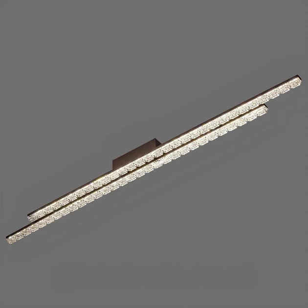 Стельова LED люстра 72W з пультом і двома акриловими планками 3000-6500К каркас кавового кольору Svet SY-33041/2 COFFEE - зображення 5